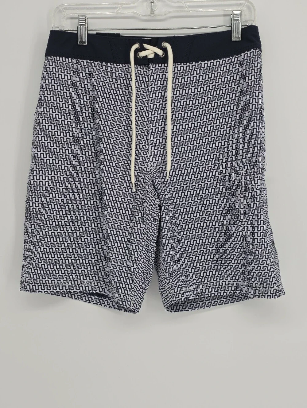 Mens J Crew Flex Swimwear Swim Trunks Size 29 Blue White NWT